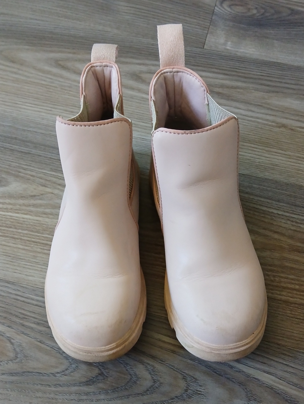 Native Kensington Girls Blush Pink Chelsea Ankle Boots Size 2 US